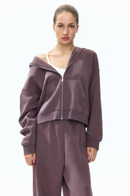 H&M - Women Purple Zip-Through Hooded Jacket