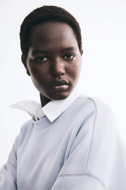 H&M - Women Blue Oversized Sweatshirt