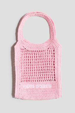 H&M - Girls Pink Straw Tote Bag