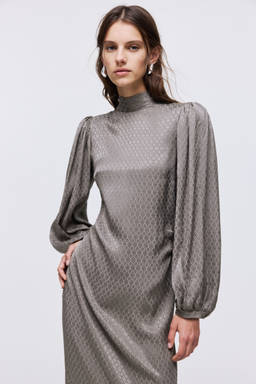 H&M - Tie-Neck Satin Dress