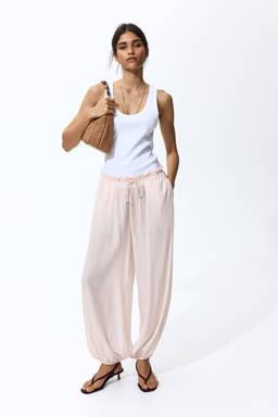 H&M - Women Pink Balloon Drawstring Joggers