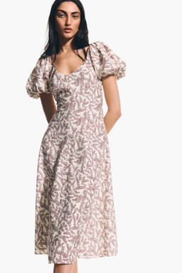 H&M - Women White Balloon-Sleeved Dress