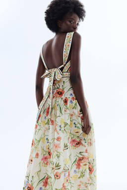 H&M - Women Multi-Color Tie-Detail Dress