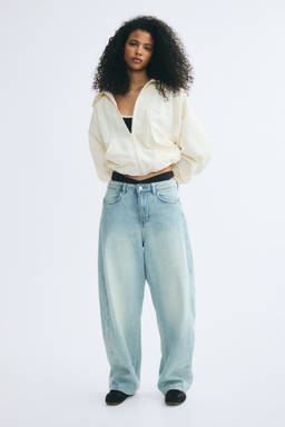 H&M - Women Blue Balloon High Waist Jeans