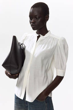 H&M - Women White Puff-Sleeved Blouse