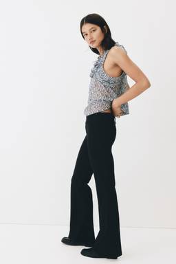 H&M - Women Black Flared Tailored Trouser