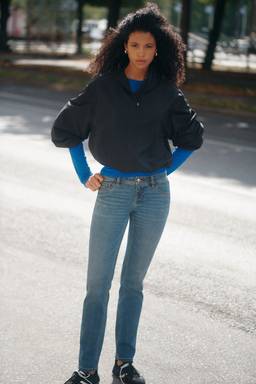 H&M - Women Blue Skinny Ultra Low Waist Ankle Jeans