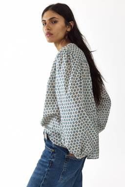 H&M - Women Beige Oversized Blouse