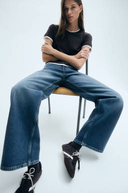 H&M - Women Navy Blue Straight High Waist Jeans