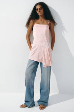 H&M - Women Pink Satin Strappy Dress