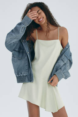 H&M - Women Green Satin Strappy Dress