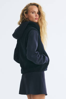 H&M - Women Blue Teddy Gilet