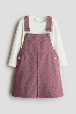 H&M - Girls White 2-Piece Cotton Set