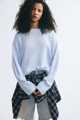 H&M - Women Blue Relaxed-Fit Jumper