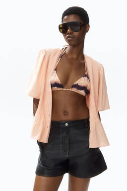 H&M - Women Orange Pintucked Blouse