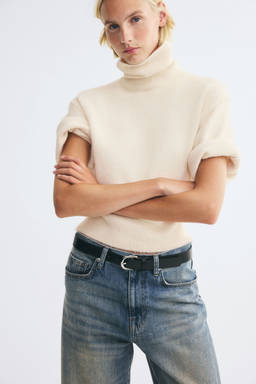 H&M - Women White Short-Sleeved Turtleneck Jumper