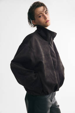 H&M - Women Brown Oversized Bubble-Hem Jacket