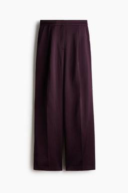 H&M - Women Purple Crinkled Tailored Trousers