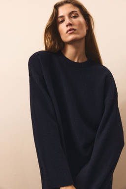 H&M - Women Navy Blue Knitted Jumper