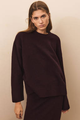 H&M - Women Maroon Knitted Jumper
