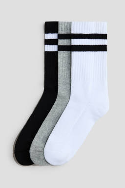 H&M - Kids White 3-Pack Socks