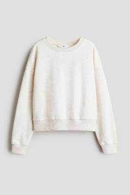 H&M - Girls Beige Brushed-Inside Sweatshirt