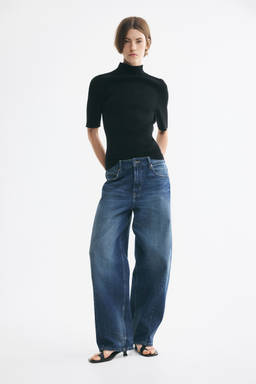 H&M - Women Blue Barrel Regular Waist Jeans