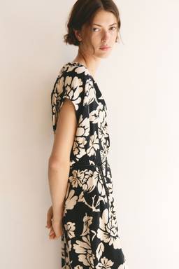 H&M - Women Black Button-Front Midi Dress