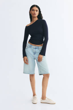 H&M - Women Blue One-shoulder viscose top