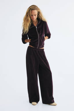 H&M - Women Purple Velour Pant
