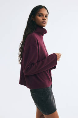 H&M - Women Red Loose-Fit Turtleneck Jumper