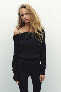 H&M - Women Black Off-The-Shoulder Jumper