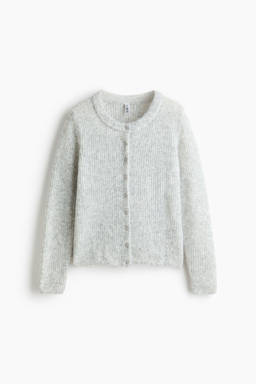 H&M - Women Grey Rib-Knit Cardigan