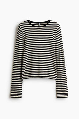 H&M - Women Black Long-Sleeved Fine-Knit Top