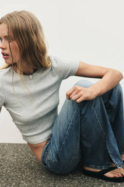H&M - Women Blue Wide Regular Waist Jeans