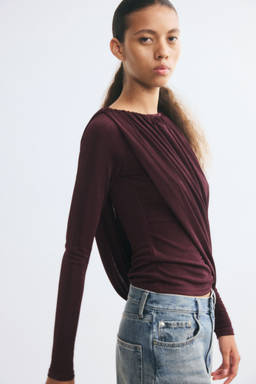 H&M - Women Purple Draped Top