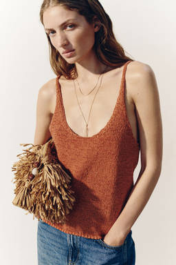 H&M - Women Orange Strappy Top