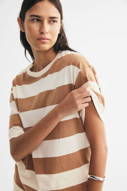 H&M - Women Beige Printed T-Shirt