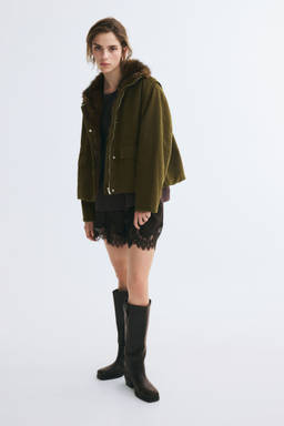 H&M - Women Green Oversized Twill Jacket