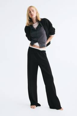 H&M - Women Black Pull-On Scuba Trousers