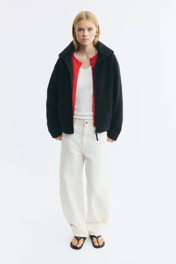 H&M - Women Blue Teddy Jacket