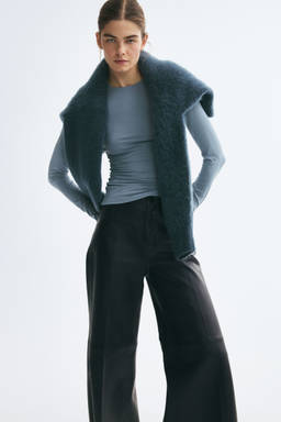 H&M - Women Blue Long-Sleeved Modal Top