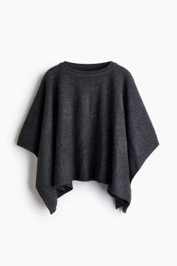 H&M - Women Grey Heavy-Knit Cape