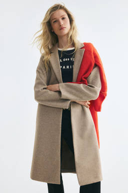 H&M - Women Beige Single-Breasted Coat
