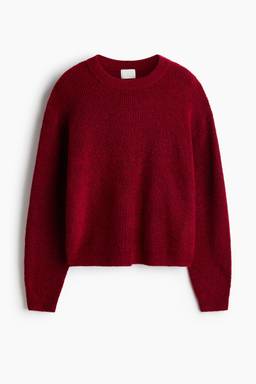 H&M - Women Red Rib-Knit Jumper