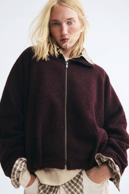 H&M - Women Red Pile Jacket