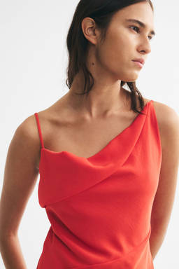 H&M - Women Red Asymmetric Strappy Top