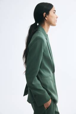 H&M - Women Green Single-Breasted Blazer
