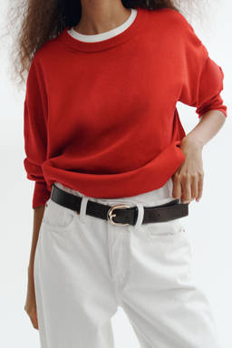 H&M - Women Red Oversized Jumper