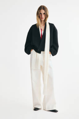 H&M - Women Black Scuba Blouson Jacket